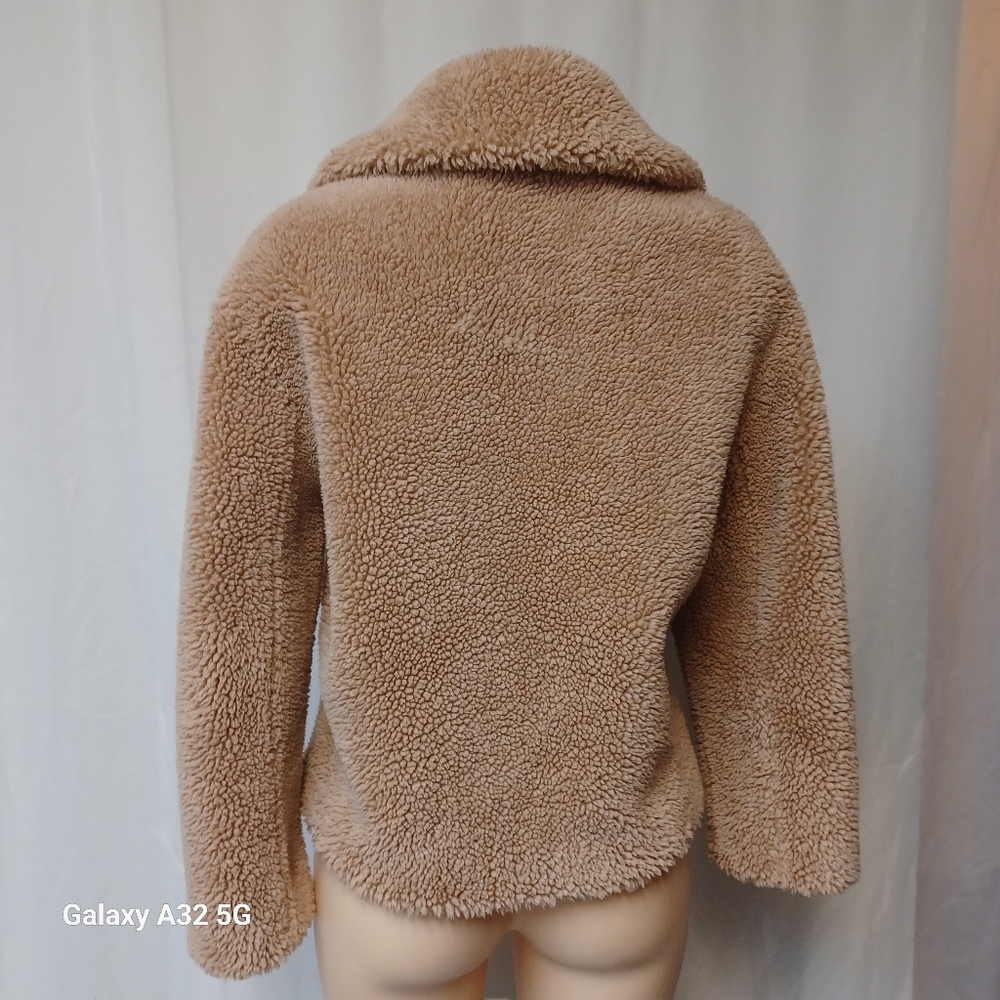 Zara Tan Sherpa Jacket Size S - Picture 5 of 10